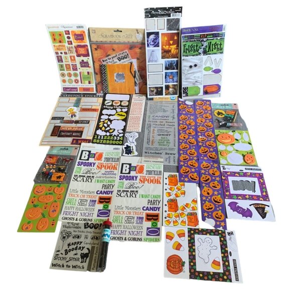Halloween Scrapbook Stickers & Kits Bundle - Assorted Designs & Sizes - Picture 12 of 13